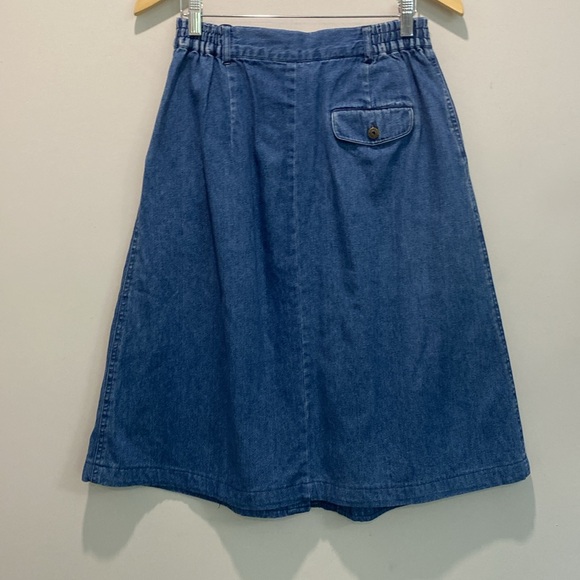 Classic Blue A-Line Denim Skirt - Picture 8 of 16